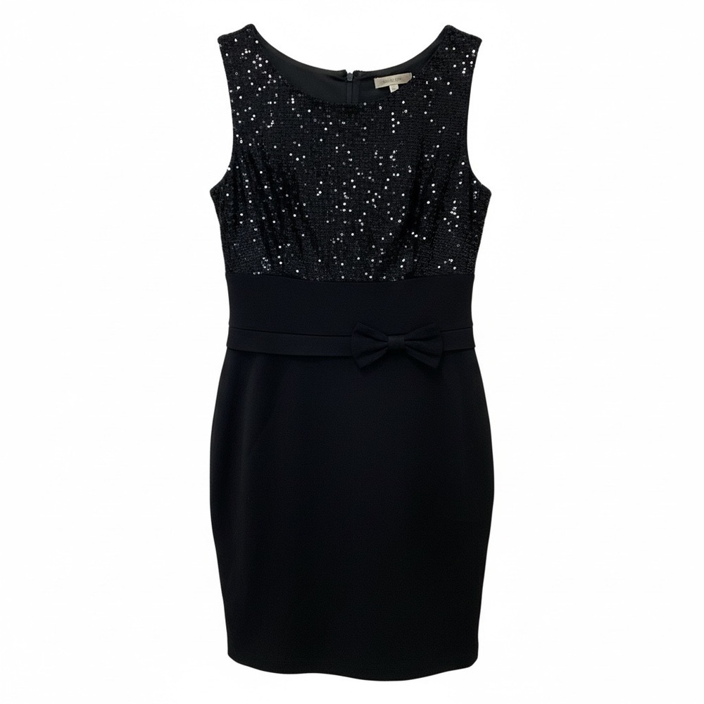 Bloomingdale’s NWT black sequined dress, small